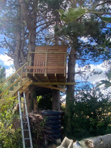 Photo de galerie - Cabane perchée vue du bas