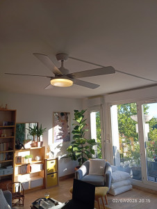 Photo de galerie - Pose ventilateur avec moulure 