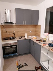 Photo de galerie - Pose d une cuisine en kit complete