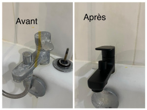 Photo de galerie - Remplacement d’un mitigeur de douche 