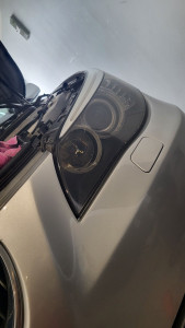 Photo de galerie - Résultat de la réparation de ce pare choc avant pour cette bmw