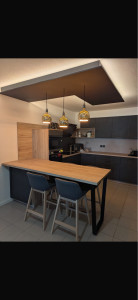 Photo de galerie - Création 3 suspensions avec ruban led 