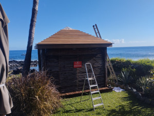 Photo de galerie - Toiture d'une cabane en bois