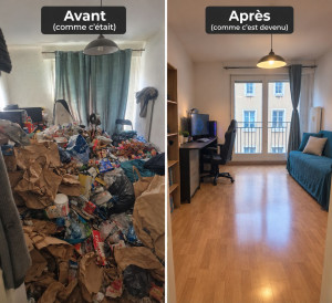 Photo de galerie - Avant et après le nettoyage 
