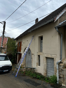 Photo de galerie - Pose de gouttière galvanisé,zingue,pvc