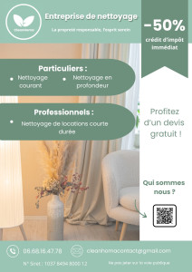 Photo de galerie - Flyer publicitaire pour CleanHoma