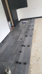 Photo de galerie - Pose de carrelage 60*30 italien imitation parquet 