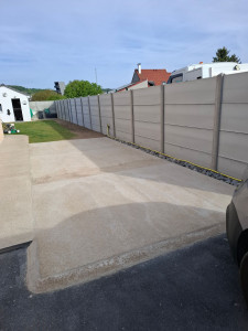 Photo de galerie - Création de dalle et pose de plaque béton 
