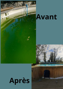 Photo de galerie - Remise en etat d'une eau de piscine 