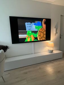 Photo de galerie - Suspension d’une télé 1,70 m