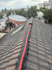 Photo de galerie - Rénovation de tuiles faîtière