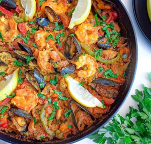 Photo de galerie - Paella aux fruits de mer