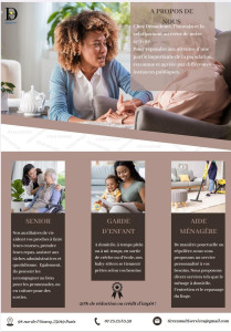 Photo de galerie - FLAYER  POUR AIDE A DOMICILE ET AUTRES