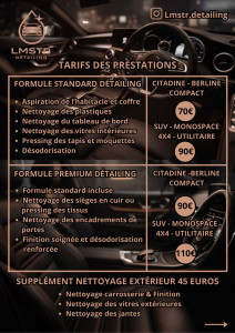 Photo de galerie - Flyer des tarifs 