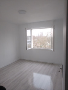 Photo de galerie - Pose fibre peinture parquet