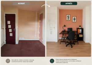 Photo de galerie - Une chambre convertie en bureau fonctionnel et accueillant, propice à la concentration.