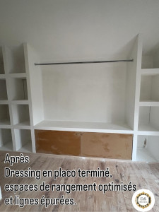Photo de galerie - Fabrication d’un dressing en ba13 