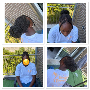 Photo de galerie - Jolie coiffure pour une jolie rentrée , coiffure enfant, braids, nattes collées…..?☺️