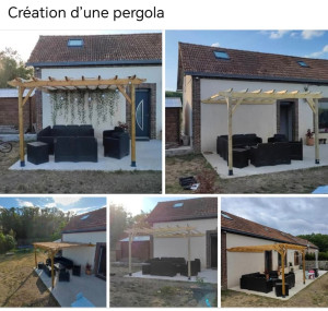 Photo de galerie - Fabrication et pose de pergola 