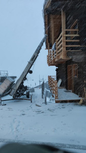 Photo de galerie - Déménagement en suisse par monte meuble sous la neige par -9