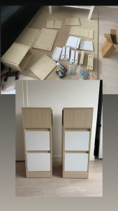 Photo de galerie - Montage de 2 table de nuits 