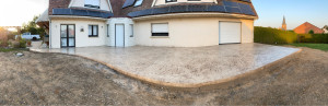 Photo de galerie - Réalisation de terrasse en béton imprimé 
