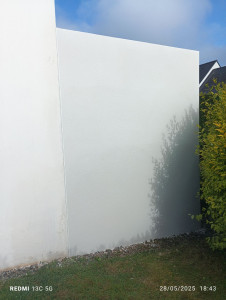 Photo de galerie - Refais un enduit blanc cristal finition taloché 