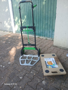Photo de galerie - Diable pliant 100kgs de CU et planche à roulettes 200kgs je CU