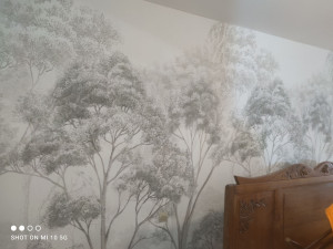 Photo de galerie - Pose de papier peint panoramique 