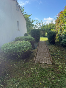 Photo de galerie - Entretien d’une allée avec désherbage et taille d’arbustes