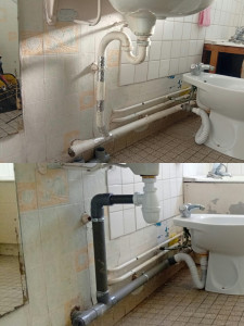 Photo de galerie - Réfection évacuation cuisine salle de bain.