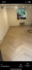 Photo de galerie - Pose de parquet en pointe d’hongrie 