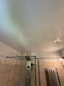 Photo de galerie - Faux plafond en lambris pvc 