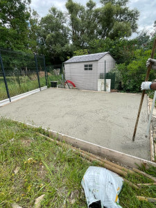 Photo de galerie - Réalisation d’une dalle de 30m2