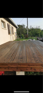 Photo de galerie - Terrasse bois sur plot avec renfort pour spa de 1000 litre 