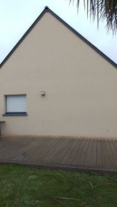 Photo de galerie - Résultats après nettoyage sur pignon Avec produit hps