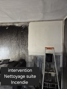 Photo de galerie - Intervention de nettoyage suite incendie