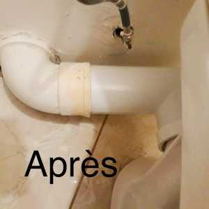 Photo de galerie - Remplacement de le pipe d’évacuation WC