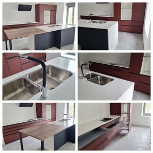 Photo de galerie - Montage d'une belle et grande cuisine. 