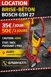 Photo de galerie - Bonjour je met en location ce brise béton 