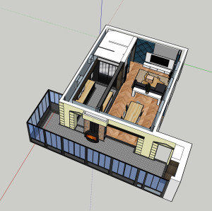 Photo de galerie - Modélisation 3D extension et création d'une veranda