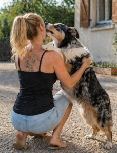 Photo de galerie - Moment de tendresse avec Tino un loulou adorable que je garde régulièrement