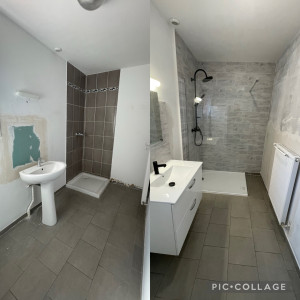 Photo de galerie - Rénovation , modification salle de bain .
