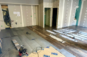 Photo de galerie - Pose de placo et pose de parquet 