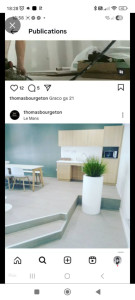 Photo de galerie - Peinture des murs , pose de lame lvt collé au sol ainsi que les cornières d'angles et barre de seuil pour cette salle de pose 