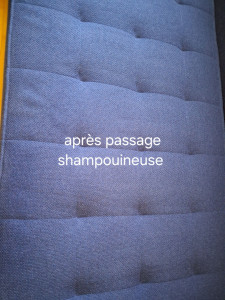 Photo de galerie - Canapé après passage shampouineuse 