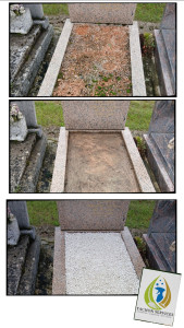 Photo de galerie - • Chantier du jour:
- NETTOYAGE et ENTRETIEN de Pierre Tombale