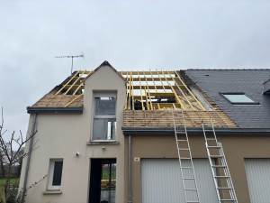 Photo de galerie - Reprise d’une charpente qui avais brûlée 