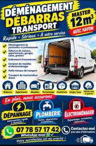 Photo de galerie - Bricolages et muli service et transport rapide et Sérieux. 
