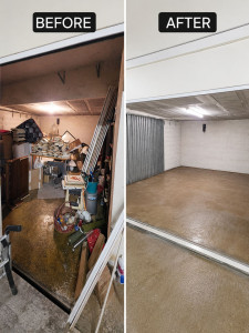 Photo de galerie - Alors sur cette photo garage de 40m2 très bien remplie avant/après .
ce client m'a contacté pour vidé le garage de son frère.
ce que j'ai fait résultat impeccable sans un bruit. 
ps .respecter le voisinage et très important. ?